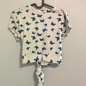 Ross tie back crop top